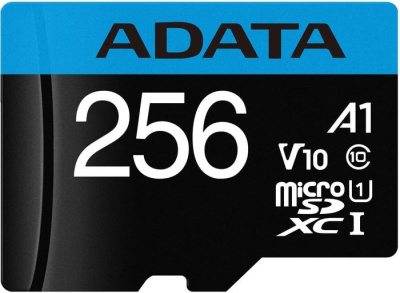 Карта памяти A-Data Premier AUSDX256GUICL10A1-RA1 microSDXC 256GB (с адаптером) 