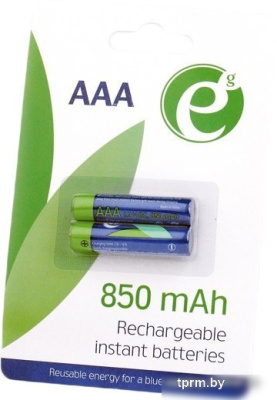 Аккумуляторы Gembird Rechargeable batteries AAA 850 mАh 2 шт. [EG-BA-AAA8R-01] 