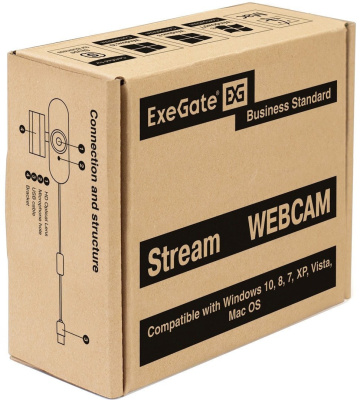 Веб-камера ExeGate Stream C925 FullHD T-Tripod 