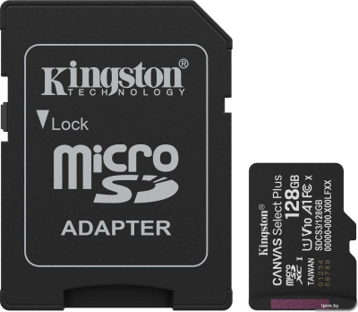 Kingston Canvas Select Plus microSDXC 128GB SDCS3/128GB (с адаптером) 