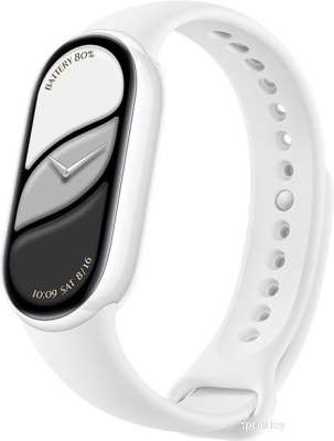 Фитнес-браслет Xiaomi Smart Band 10 M2459B1 (белая керамика, с белым силиконовым ремешком, международная версия) 
