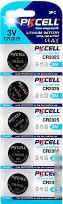 Батарейки PKCELL CR2025 5 шт. 