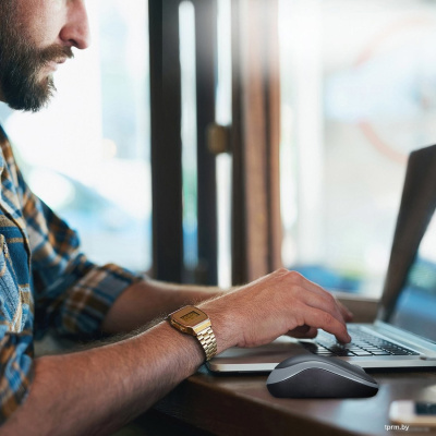 Мышь Logitech M185 (черный/синий) 