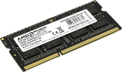 Оперативная память AMD 8GB DDR3 SO-DIMM PC3-12800 (R538G1601S2S-UO) 