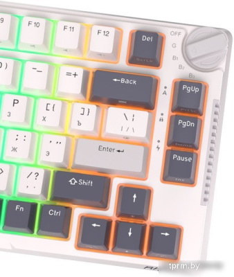 Клавиатура Royal Kludge RK-H81 RGB (белый, RK Brown) 