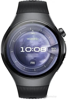Умные часы Huawei Watch 5 46 мм (черный, с черным силиконовым ремешком, международная версия) 
