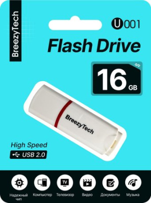USB Flash BreezyTech U001 16GB (белый)