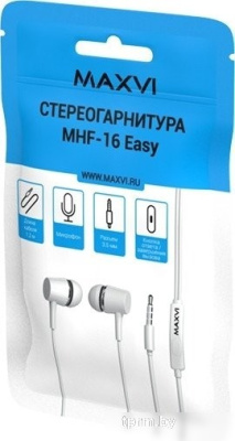 Наушники Maxvi MHF-16 Easy (белый) 
