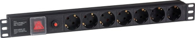 Блок розеток ExeGate ServerPro PDU-19H702 Al-7S-C14-SW-O 