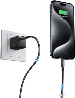 Кабель Usams US-SJ678 USB Type-C - USB Type-C (0.25 м, черный) 