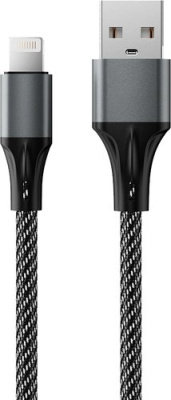 Кабель AccesStyle AL24-F100M USB Type-A - Lightning (1 м, черный/серый)