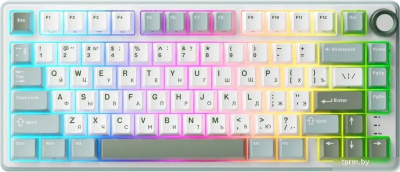 Клавиатура Royal Kludge R75 RGB Sky Cyan (RK Brown) 