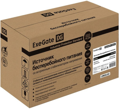 Источник бесперебойного питания ExeGate SpecialPro Smart LLB-1000.LCD.AVR.1SH.2C13.RJ.USB EX292788RUS 