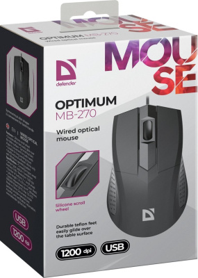 Мышь Defender Optimum MB-270 Pro (черный) 