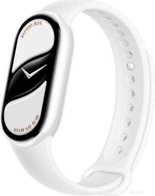 Фитнес-браслет Xiaomi Smart Band 10 M2459B1 (белая керамика, с белым силиконовым ремешком, международная версия) 