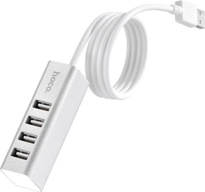 USB-хаб Hoco HB1 (серебристый) 
