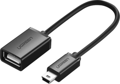 Адаптер Ugreen US249 USB Type-A - miniUSB (0.1 м, черный) 