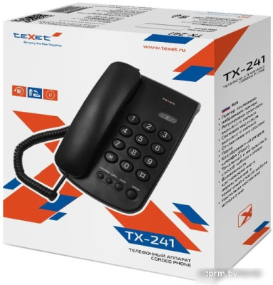 Проводной телефон TeXet TX-241 (черный) 