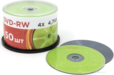 DVD-RW диск Mirex 4.7Gb 4x UL130032A4B (50 шт.) 