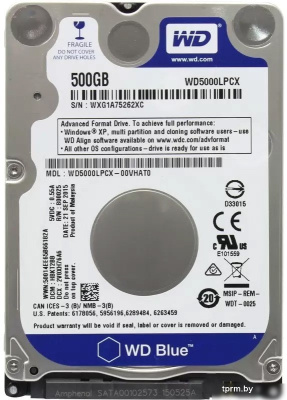 Жесткий диск WD 500GB WD5000LPCX-00VHAT0 