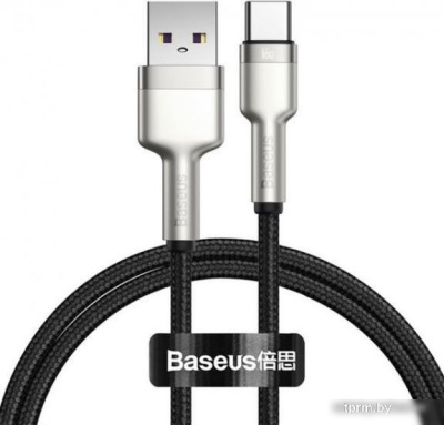 Кабель Baseus Cafule Series Metal Data Cable USB Type-A - Type-C 66W CAKF000101 (1 м, черный) 