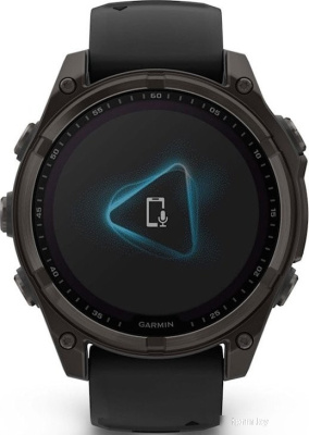 Garmin Fenix 8 Solar, Sapphire 47мм (титановый угольно-серый DLC с черным ремешком) 