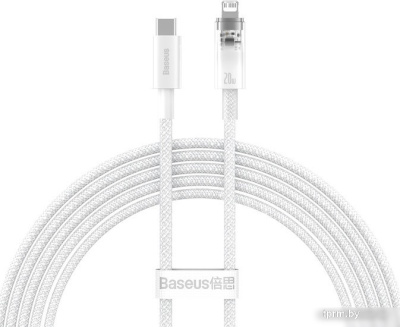 Кабель Baseus Explorer Series Fast Charging Cable with Smart Temperature Control 20W USB Type-C - Lightning (2 м, белый) 