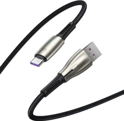 Кабель Baseus Water Drop-Shaped USB Type-A - USB Type-C 66 Вт (2 м, черный) 