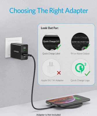 Anker 313 Wireless Charger Pad A2503 (черный) 