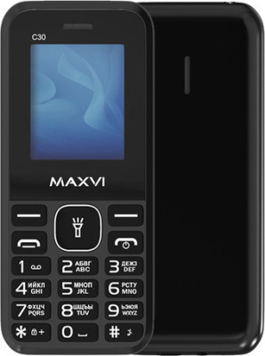 Кнопочный телефон Maxvi C30 (черный)