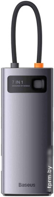 Док-станция Baseus Metal Gleam Series 7-in-1 Multifunctional Type-C HUB Docking Station Gray WKWG040013 
