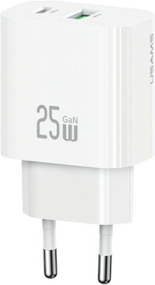 Сетевое зарядное Usams CC315 T65 25W (белый)