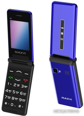 Кнопочный телефон Maxvi E9 (синий) 