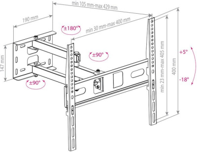 Кронштейн Arm Media PT-15 NEW (черный) 