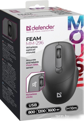 Мышь Defender Feam MM-296 (черный) 