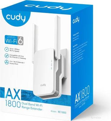 Усилитель Wi-Fi Cudy RE1800 2.0 