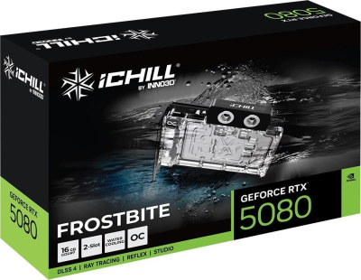 Видеокарта Inno3D GeForce RTX 5080 iChill Frostbite C50803-16D7X-1760FB 