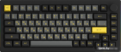 Клавиатура Akko 5075B Plus Black & Gold (Akko Cream Yellow V3) 