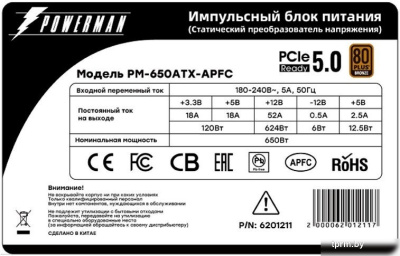 Powerman PM-650ATX-APFC 