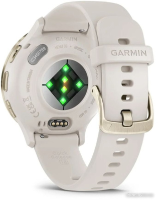 Garmin Venu 3S (слоновая кость, с силиконовым ремешком) 