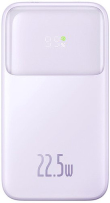 Внешний аккумулятор Baseus Comet Series Dual-Cable Digital Display Fast Charge Power Bank 22.5W 20000mAh (сиреневый)
