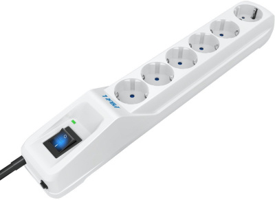 Сетевой фильтр Pilot L GP (1.8 м, 6 розеток, белый) 