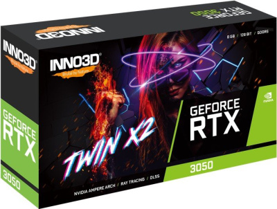 Видеокарта Inno3D GeForce RTX 3050 Twin X2 N30502-08D6-1711VA41 