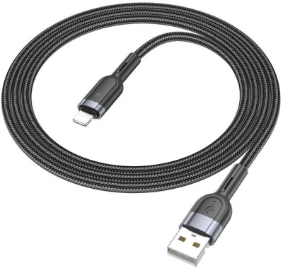 Кабель Hoco U117 USB Type-A - Lightning (1.2 м, черный)