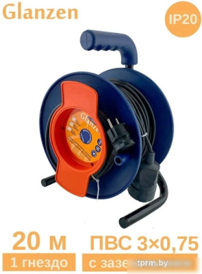 Удлинитель на катушке Glanzen EC-20-014 