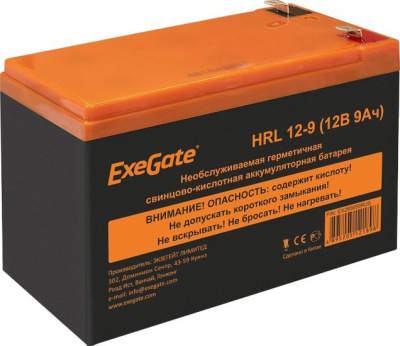 Аккумулятор для ИБП ExeGate HRL 12-9 (12В, 9 А·ч) 