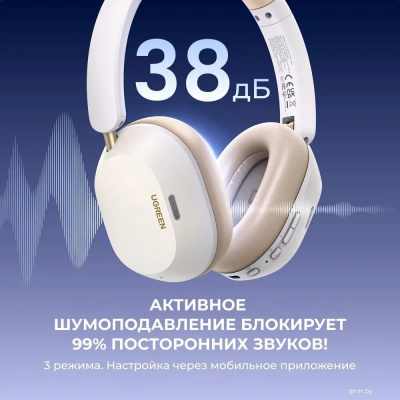 Наушники Ugreen HiTune Max5c (белый) + брендированный брелок Ugreen 