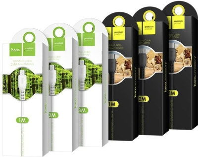 Кабель Hoco X20 Micro USB (3 м, белый) 