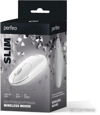Мышь Perfeo Slim (белый) 