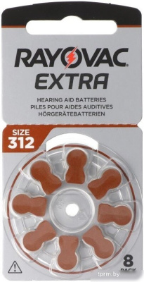 Батарейка Rayovac Extra 312 8 шт 